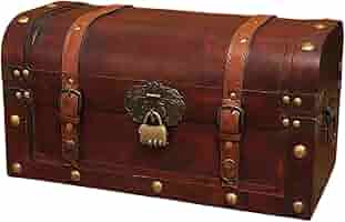 Amazon｜宝箱 木箱 収納箱 収納ボックス アンティーク 風